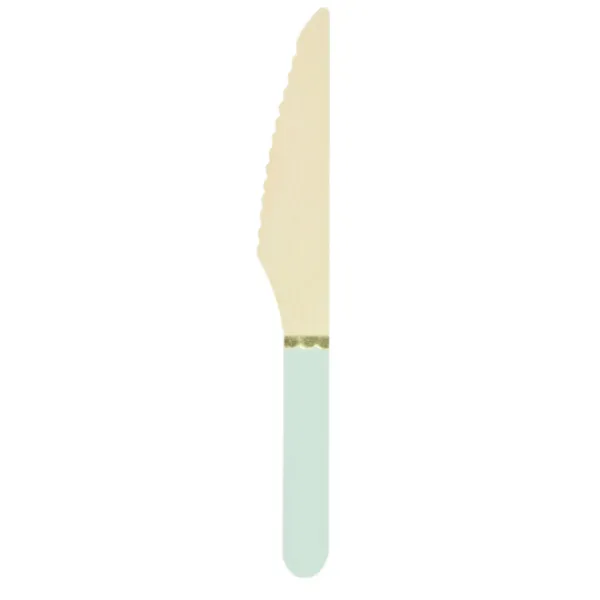 Discount Petits Couteaux En Bois Vert Pastel X 8 Pi Ces Theme Deco Pastel