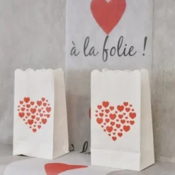 Badaboum Photophore Avec Coeur Rouge X 6 Pi Ces