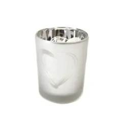 Badaboum Photophore Decor Coeur Argent