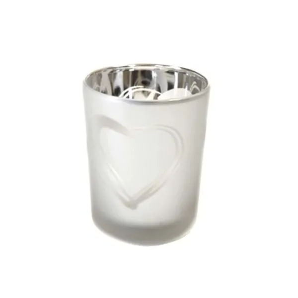 Badaboum Photophore Decor Coeur Argent