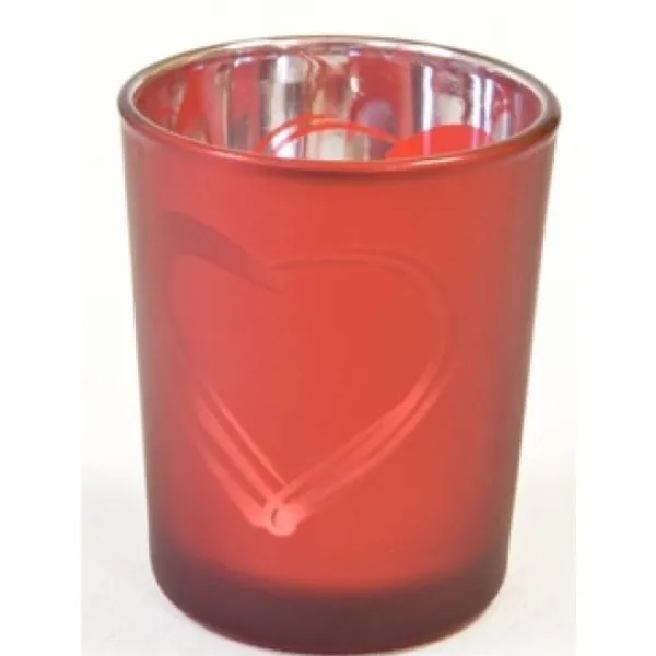 Badaboum Photophore Decor Coeur Rouge