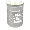 Badaboum Photophore Led Argent Vive Les Mari S Avec Coeur