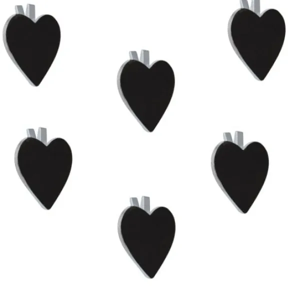 Badaboum Pince Ardoise Coeur Argent M Tallis X 6 Pi Ces