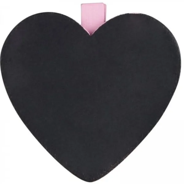 Badaboum Pince Ardoise Coeur Rose X 6 Pi Ces