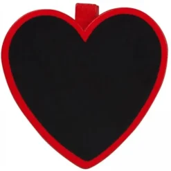 Badaboum Pince Ardoise Coeur Rouge X 6 Pi Ces