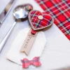Badaboum Pince En Forme De Coeur Ecossais X 6 Pi Ces