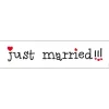 Badaboum Plaque D'Immatriculation Mariage Just Married Avec Coeur Rouge