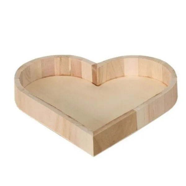 Badaboum Plateau Coeur En Bois Naturel