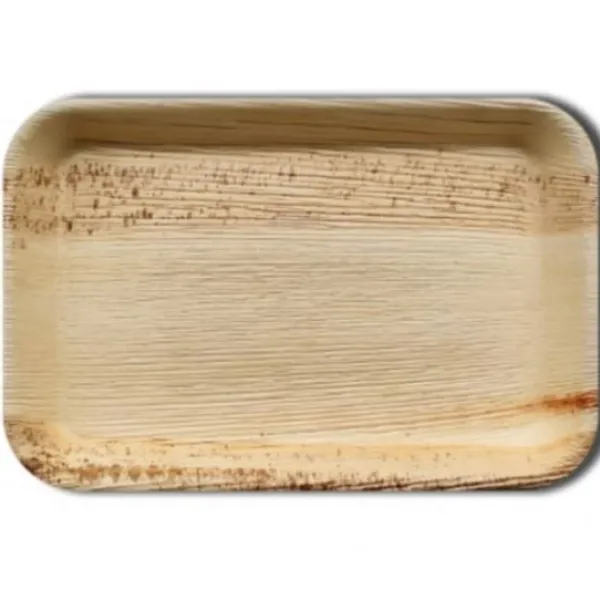 Plateau De Service En Feuille De Palmier X 10 Pi Ces Theme Eco-Responsable