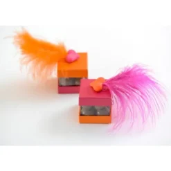 Badaboum Plume De D Coration Orange 7Cm X 20 Pi Ces