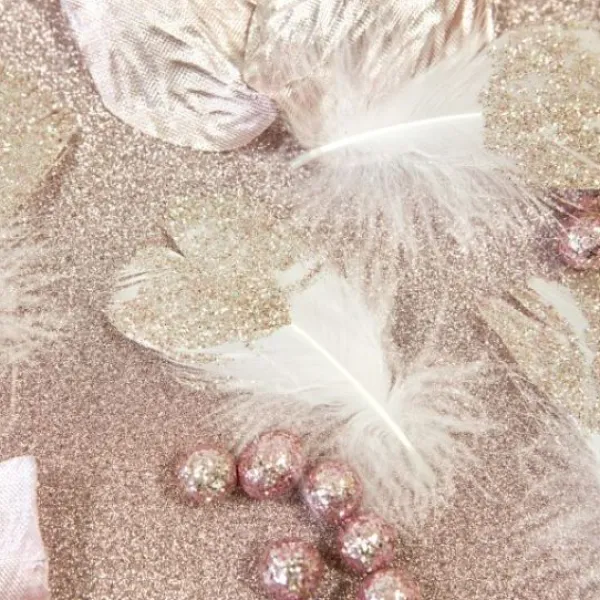 Badaboum Plume Paillet Rose Gold X 25 Pi Ces