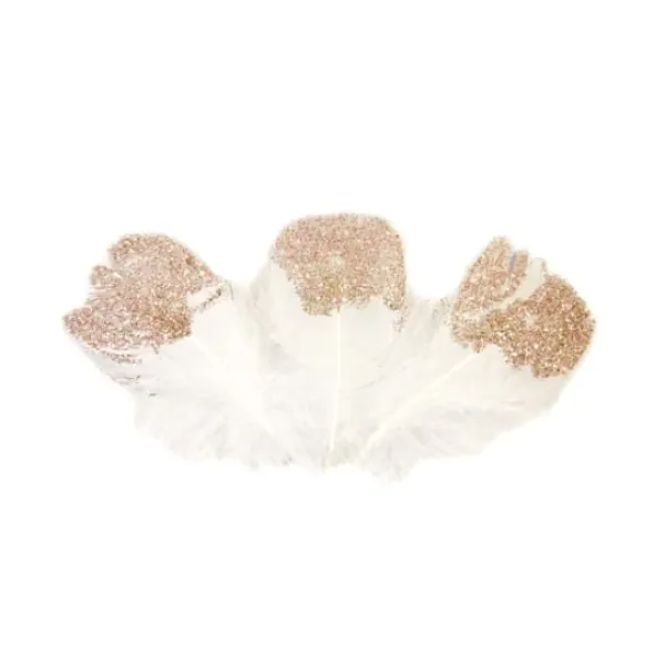 Badaboum Plume Paillet Rose Gold X 25 Pi Ces