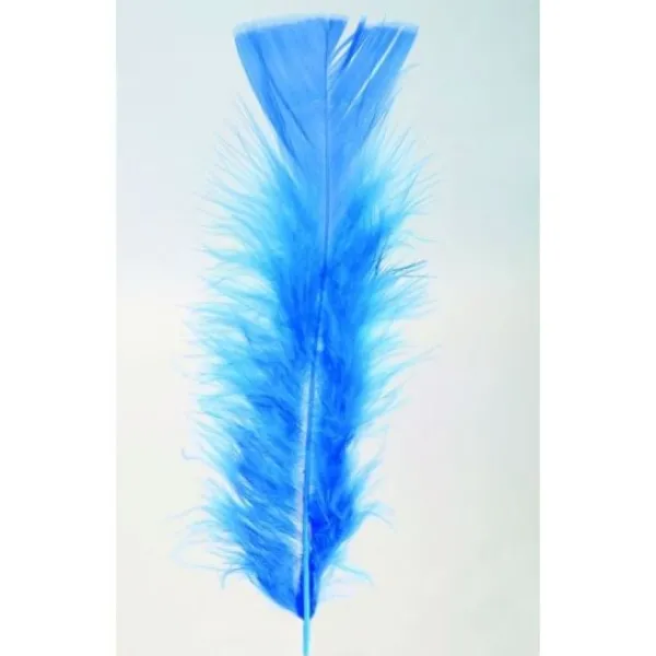Badaboum Plumes Pieds Plats Bleu X100Pcs