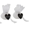 Badaboum Porte Cl Ardoise Coeur Blanc X 6 Pi Ces
