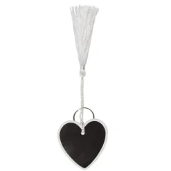 Badaboum Porte Cl Ardoise Coeur Blanc X 6 Pi Ces