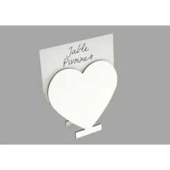 Badaboum Porte Menu Coeur Blanc