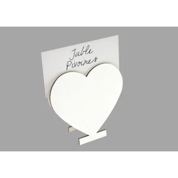 Badaboum Porte Menu Coeur Blanc