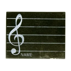 Badaboum Porte Nom Ardoise Musique Noir X 3 Pi Ces
