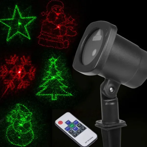 Badaboum Projecteur De Noel Laser Anim 5 Images Rouge Vert Clearance