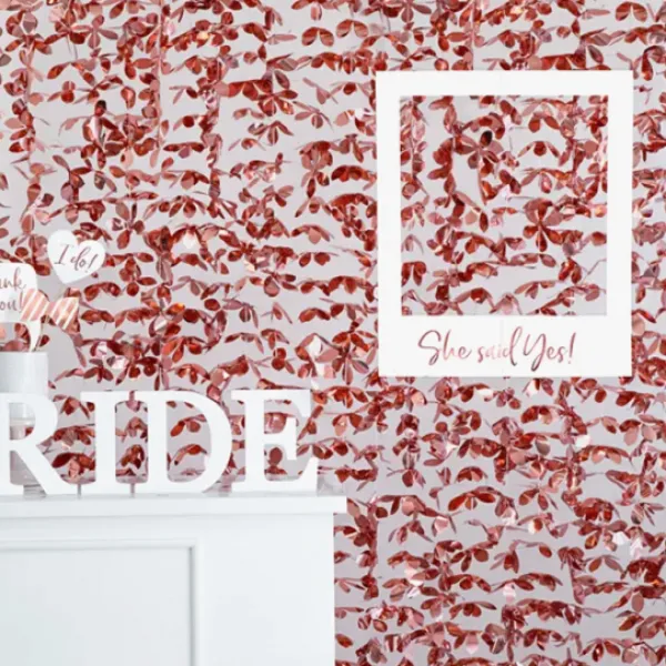 Badaboum Rideau Deco De Salle Fleur Rose Gold