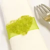 Badaboum Rond De Serviette Coeur En Abaca Vert Anis X 6 Pi Ces