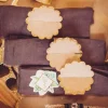 Badaboum Rond De Serviette Festonn Kraft Paillettes Or X 8 Pi Ces Sale