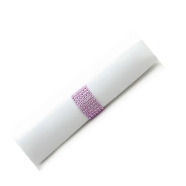 Badaboum Rond De Serviette Mariage Strass Rose X 100 Pi Ces New