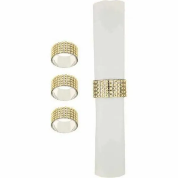 Badaboum Rond De Serviette Mariage Strass En Or X 100 Pi Ces Online
