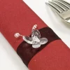 Badaboum Rond De Serviette Mariage Papillon Noir X 6 Pi Ces