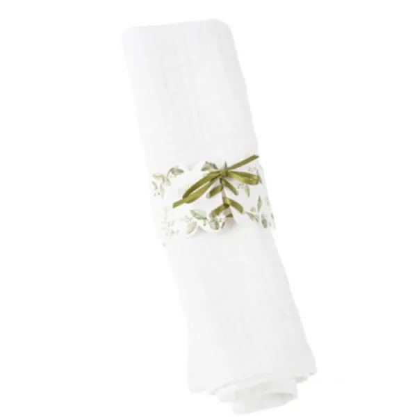 Badaboum Rond De Serviette Theme Botanique X 10 Pi Ces Outlet