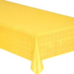 Badaboum Rouleau De Nappe Damass Jaune 25 M Tres Sale