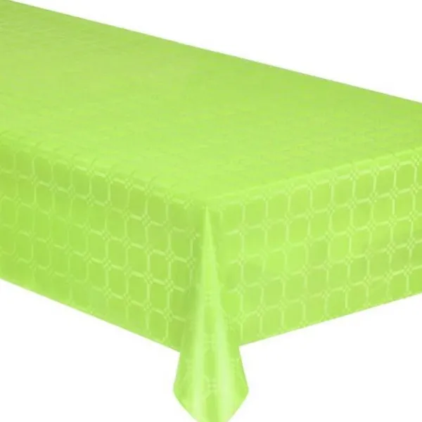 Badaboum Rouleau De Nappe Damass Vert Anis 25 M Tres Sale