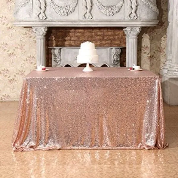 Rouleau De Nappe Paillet E Rose Gold 3 M Tres Theme Joyeux Anniversaire