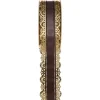 Discount Ruban Charlotte Dentelle Chocolat 50Mm X 20 M Tres Theme Dentelle