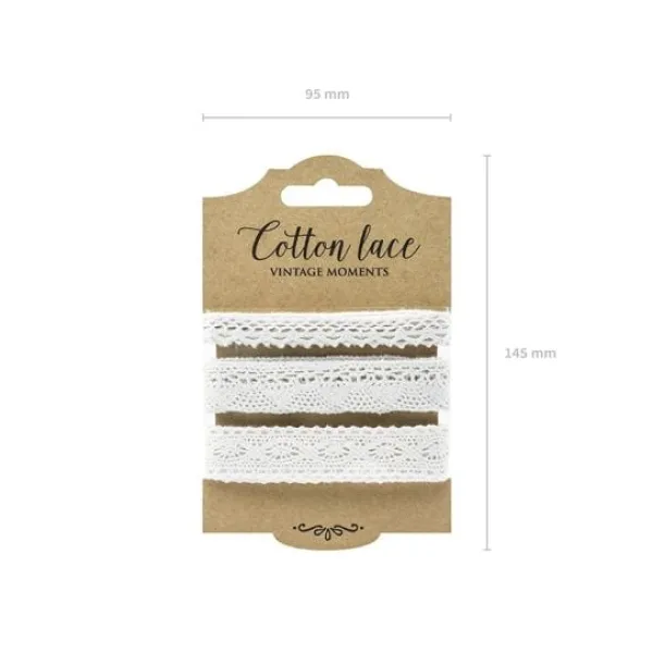 Outlet Ruban En Dentelle Blanc Assortis X 3 Pi Ces Theme Dentelle
