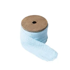 Badaboum Ruban Gaze De Coton Bleu Ciel New