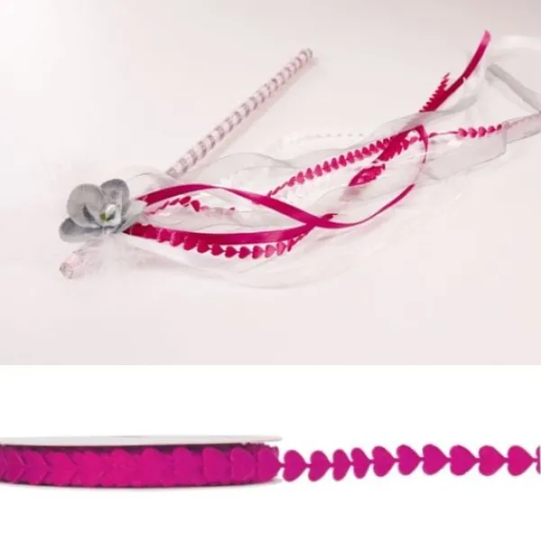Badaboum Ruban Mariage Avec Coeur Fuchsia 10Mm X 5 M Tres