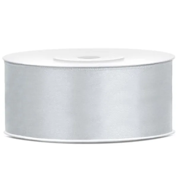 Badaboum Ruban Satin Argent 25Mm X 25 M Tres