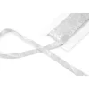 Badaboum Ruban Satin Blanc Avec Coeur Paillet