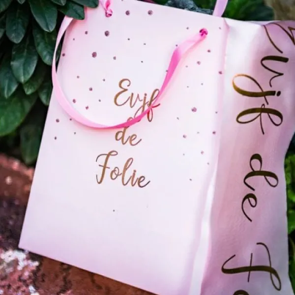 Badaboum Sac Cadeau Evjf Rose Gold Paillette
