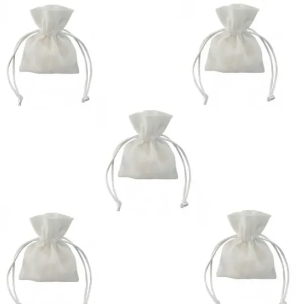 Sac Drag Es En Jute Blanc X 5 Pi Ces Theme Jute