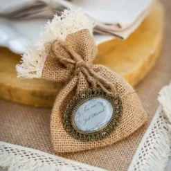 Hot Sac Drag Es Jute Avec Franges X 5 Pi Ces Theme Jute