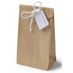 Badaboum Sachet Kraft Avec Lien Et Etiquette X 6 Pi Ces