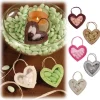 Badaboum Sacs Drag Es Coeur En Paille Et Organza X 5 Pi Ces