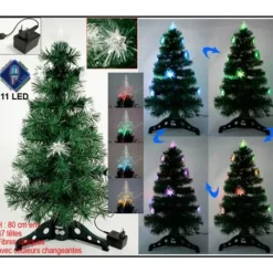 Badaboum Sapin Fibre Optique 11 Led 80Cm Outlet