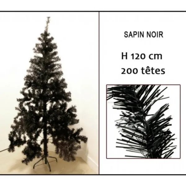 Badaboum Sapin Noir 120Cm 200 Branches Discount