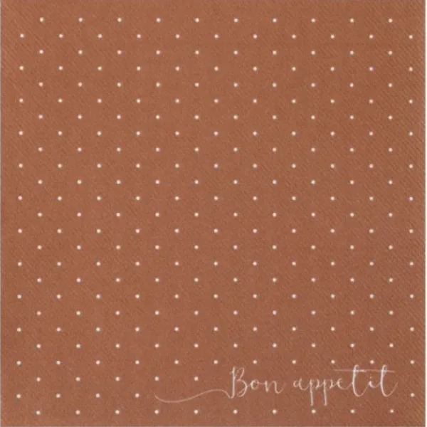 Badaboum Serviette En Papier Airlaid Pois Rose Gold X 12 Pi Ces