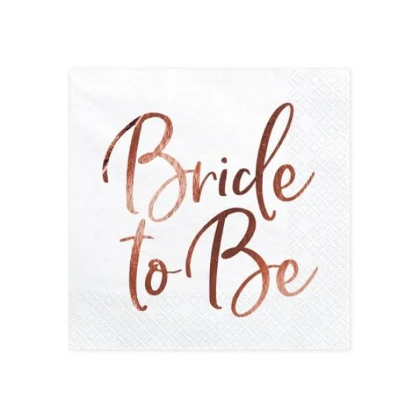 Badaboum Serviette En Papier Bride To Be Rose Gold