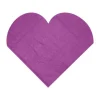 Badaboum Serviette En Papier Coeur Prune X20