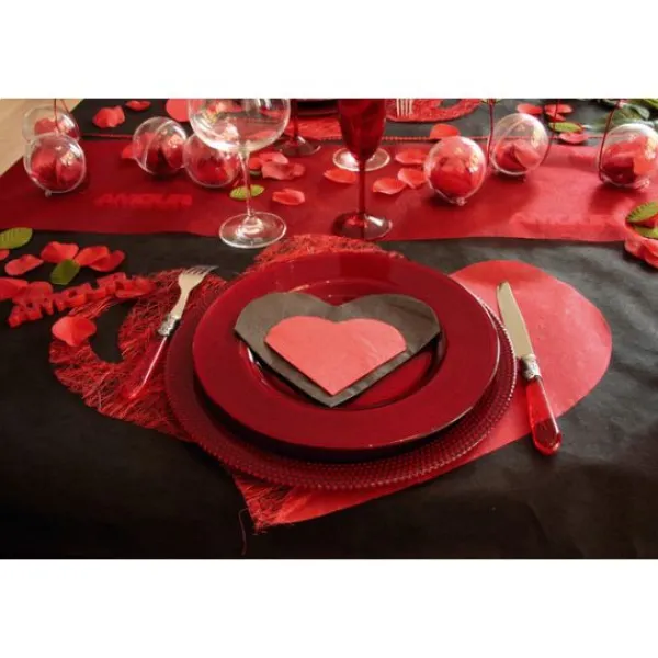Badaboum Serviette En Papier Coeur Fuchsia X20